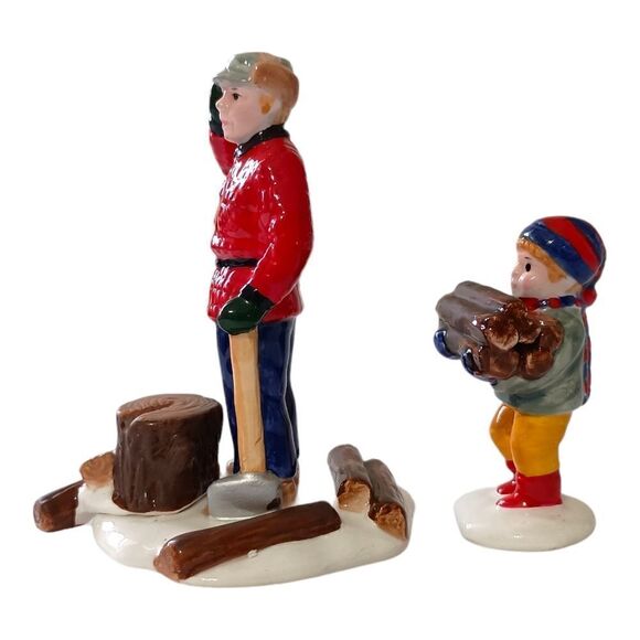 Department Dept 56 Woodsman Boy Snow Village Figures Porcelain Ceramic Winter - Picture 16 of 16